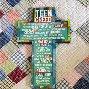 Colorful Teen Creed Wall Cross